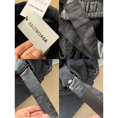 Штаны Balenciaga Elastic Waistband Drawstring "Black" фото № 3