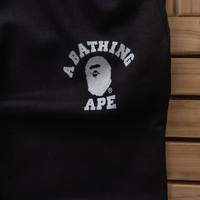 Спортивные штаны Bape Small Logo With Inscription "Black" фото № 4