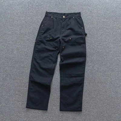 Штаны Carhartt Classic With Buttons "Black/Blue" фото № 2