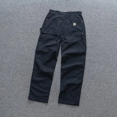 Штаны Carhartt Classic With Buttons "Black/Blue" фото № 4