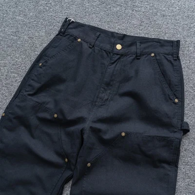 Штаны Carhartt Classic With Buttons "Black/Blue" фото № 5