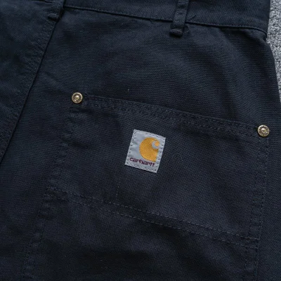 Штаны Carhartt Classic With Buttons "Black/Blue" фото № 6