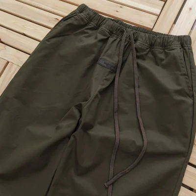 Штаны Fear Of God With Black Patch "Brown/Green" фото № 2