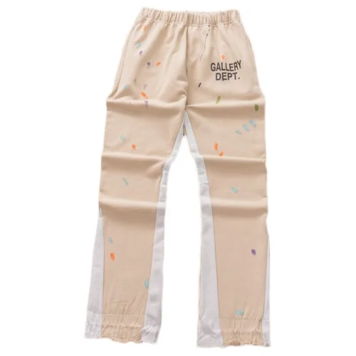 Штаны Gallery Dept Raw Edges Of Legs And Colorful Dots "Beige"