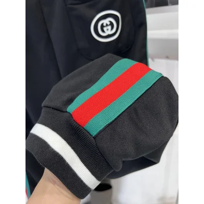 Штаны Gucci With Stripes "Black" фото № 4