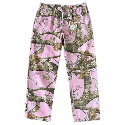 Штаны Stussy Big Ol Jeans Tree Printed "Pink"