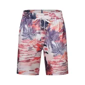 Шорты Amiri Palm Trees And Fish Print "Red"