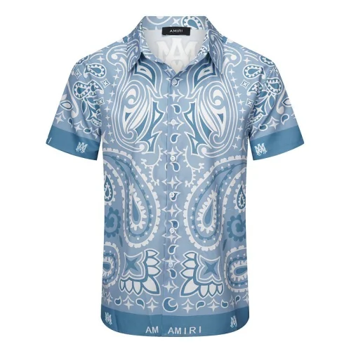 Рубашка Amiri Tracery Print "Blue"