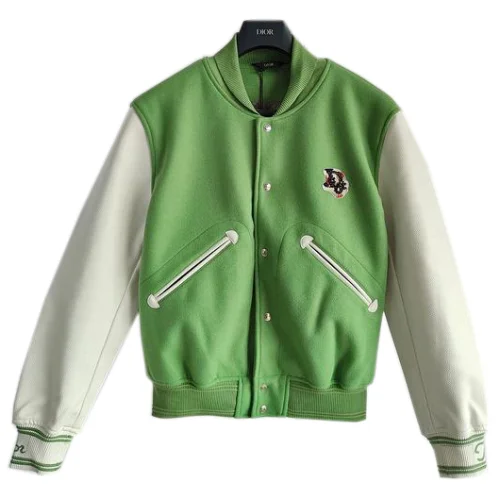 Бомбер Christian Dior Frontside Logo Black Rhinestones "Green"