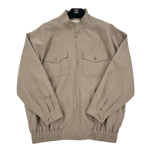 Бомбер Miu Miu Frontside Brown Logo Two Frontside Pockets "Brown"