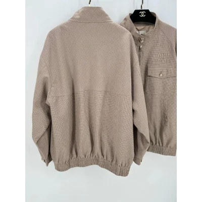 Бомбер Miu Miu Frontside Brown Logo Two Frontside Pockets "Brown" фото № 5