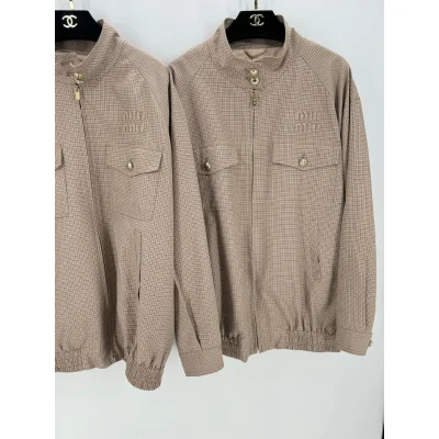 Бомбер Miu Miu Frontside Brown Logo Two Frontside Pockets "Brown" фото № 2