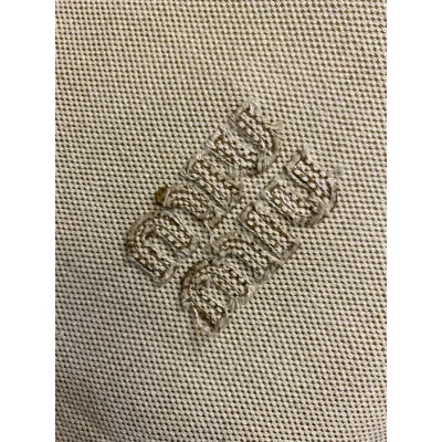 Куртка-бомбер Miu Miu Frontside Light Striped Logotype Miu Miu "Beige" фото № 4