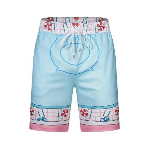 Шорты Casablanca Plaid and Umbrellas "Blue"