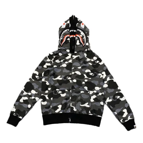 Худи A Bathing Ape The Letters WGM ZIP "Black/Gray"
