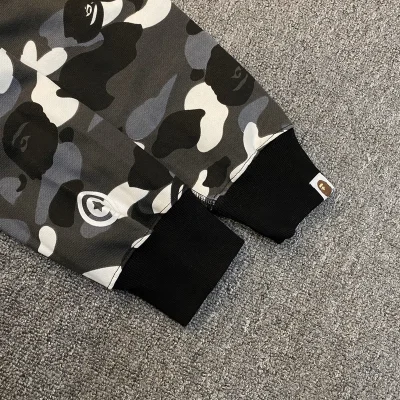 Худи A Bathing Ape The Letters WGM ZIP "Black/Gray" фото № 2