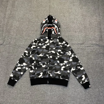 Худи A Bathing Ape The Letters WGM ZIP "Black/Gray" фото № 4