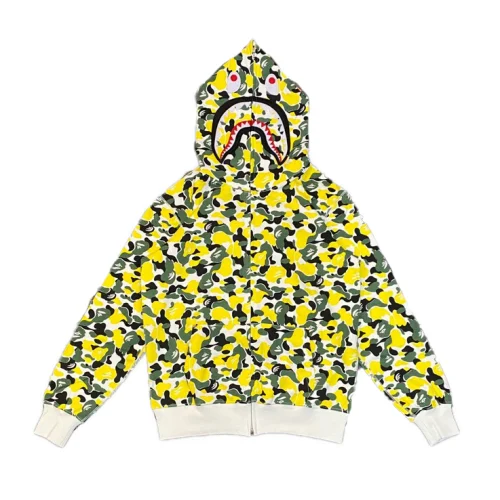 Худи A Bathing Ape Spotted With Hood ZIP "Green/Yellow"