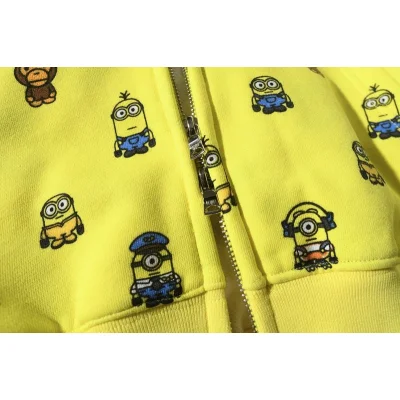 Худи A Bathung Ape Minions Face On Hood Zip "Yellow" фото № 4