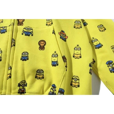 Худи A Bathung Ape Minions Face On Hood Zip "Yellow" фото № 3