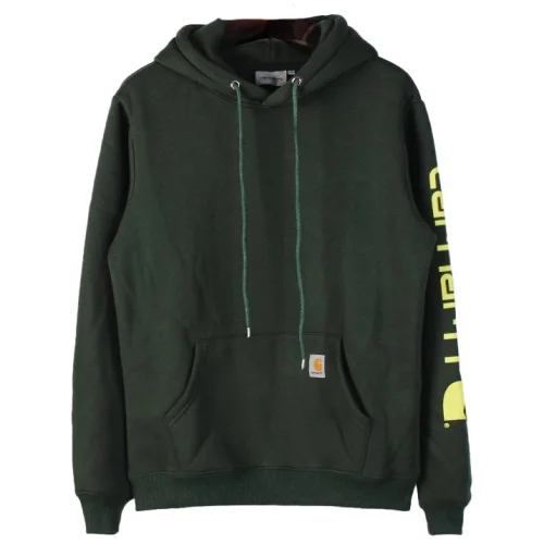 Худи Carhartt With Text Logo On The Sleeve "Green"
