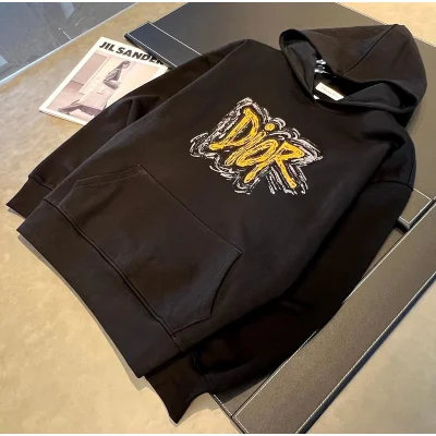 Худи Christian Dior Frontside Yellow Dior Logotype "Black" фото № 2