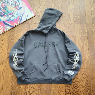 Худи Gallery Dept Flame Sleeves "Gray" фото № 7