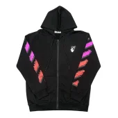 Худи OFF-White Diagonal Arrows Purple And Orange Gradient Zip "Black"