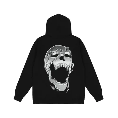 Худи Revenge Bullet Holes Skull Scream "Black" фото № 2