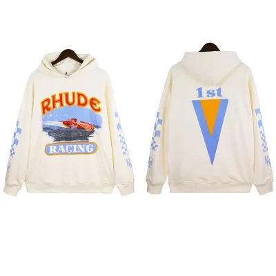 Худи Rhude Racing "Cream" фото № 8