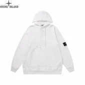 Худи Stone Island With Black Compass Logo Patch "White"