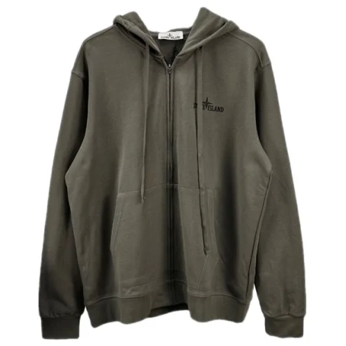 Худи Stone Island With Logo Brand - ZIP "Gray"