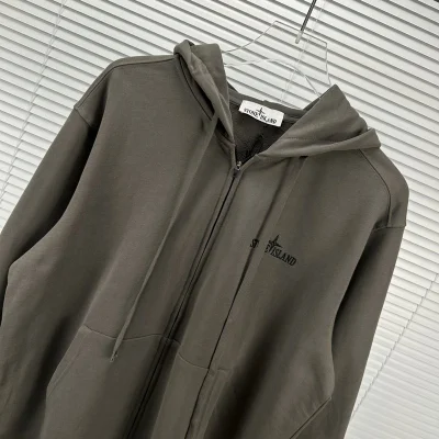 Худи Stone Island With Logo Brand - ZIP "Gray" фото № 5 Худи Stone Island With Logo Brand - ZIP "Gray" фото № 5