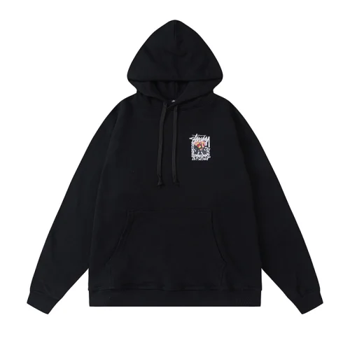 Худи Stussy With Logo And Picture "Black"