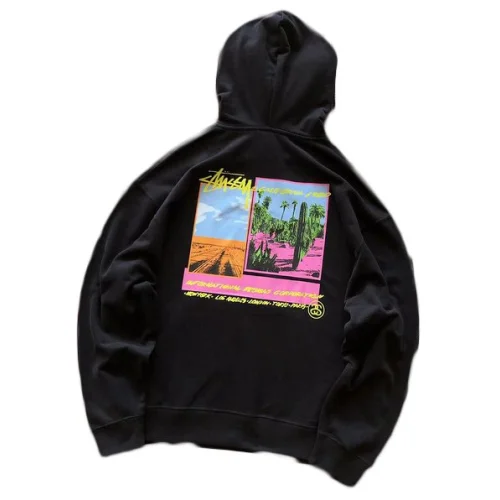 Худи Stussy Colorful Scenery Print "Black/Pink"