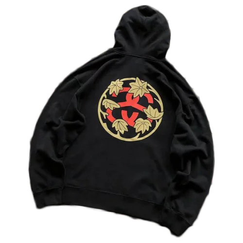 Худи Stussy Circle With Logo Letter And Leaves "Black"