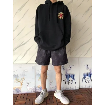 Худи Stussy Circle With Logo Letter And Leaves "Black" фото № 8