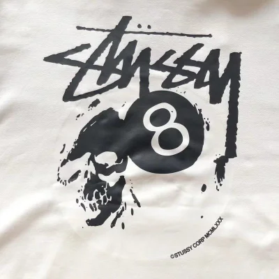 Худи Stussy Skull With Playing Ball Inside Circle "White" фото № 4