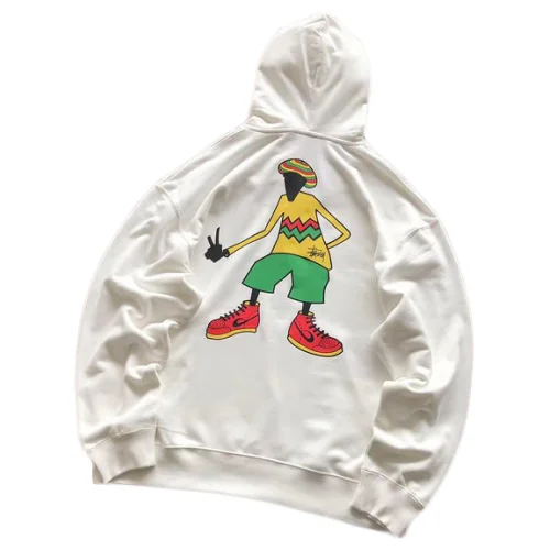 Худи Stussy Man In Colorful Clothes "White"