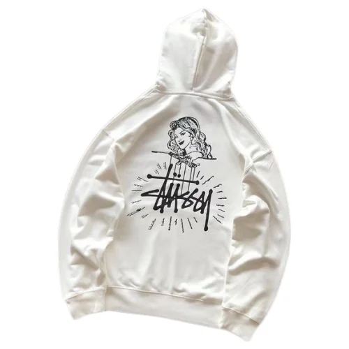 Худи Stussy Woman And Logo "White"