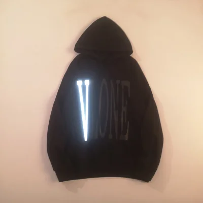 Худи Vlone Reflective Letter V "Black" фото № 7