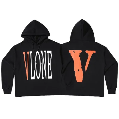 Худи Vlone Simple Orange-V-Lone "Black" фото № 5