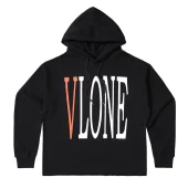 Худи Vlone Simple Orange-V-Lone "Black"