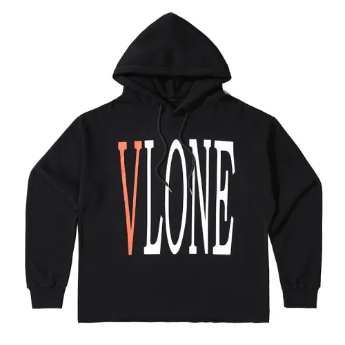 Худи Vlone Simple Orange-V-Lone "Black"