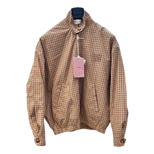 Куртка-бомбер Miu Miu Frontside Dark Brown Logotype Miu Miu "Brown"