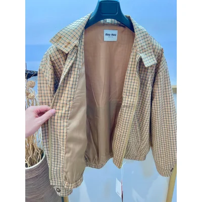 Куртка-бомбер Miu Miu Frontside Dark Brown Logotype Miu Miu "Brown" фото № 5