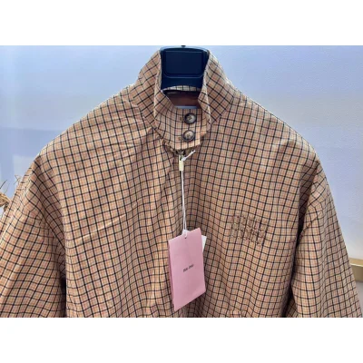 Куртка-бомбер Miu Miu Frontside Dark Brown Logotype Miu Miu "Brown" фото № 3