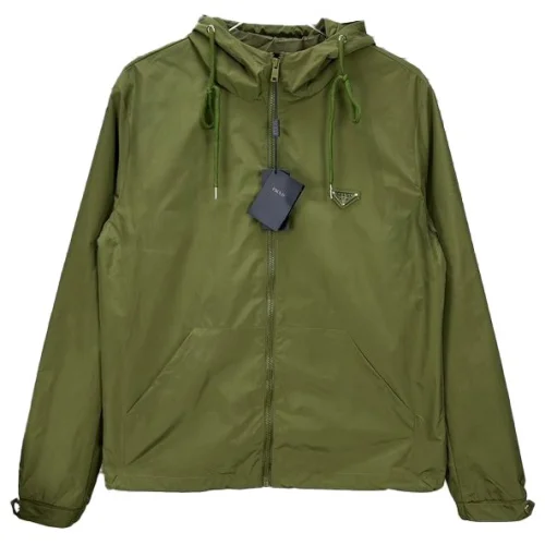 Ветровка Prada Solid Color With Logo "Green"