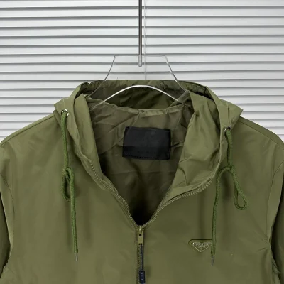 Ветровка Prada Solid Color With Logo "Green" фото № 4