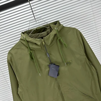 Ветровка Prada Solid Color With Logo "Green" фото № 7